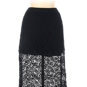 Abercrombie and Fitch Navy Blue Maxi Lace Skirt